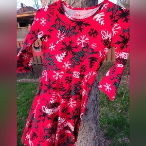 Girls Small Size 7-8 Christmas Jersey Soft to touch Casual Dress